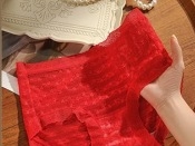 7A proširene čipkaste gaćice s preponom, ljetne tanke, seksi prozračne mrežaste, prozračan i udoban, srednji pojas, trokutaste gaćice za djevojčice