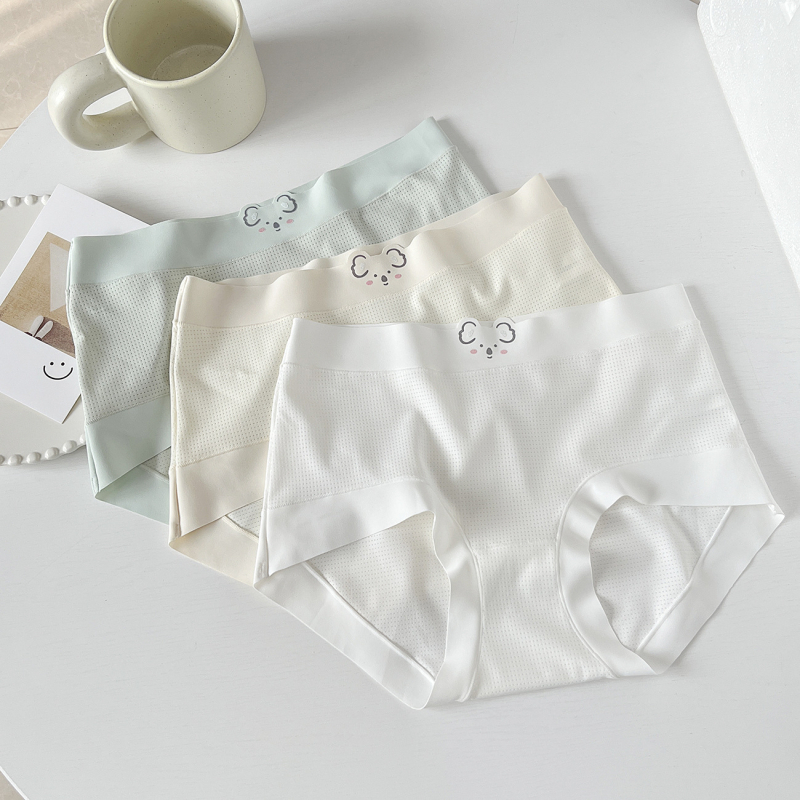 C426-1 Ženske gaćice velikog formata, Koala Ice Silk prozračan, srednji pojas, koži prijateljske