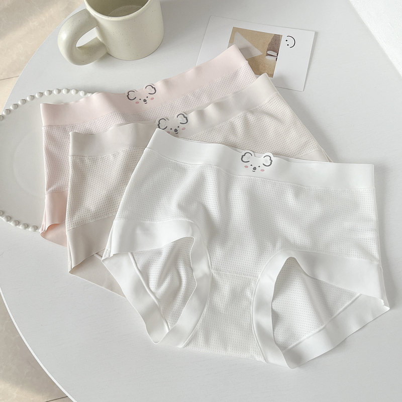 C426-1 Ženske gaćice velikog formata, Koala Ice Silk prozračan, srednji pojas, koži prijateljske