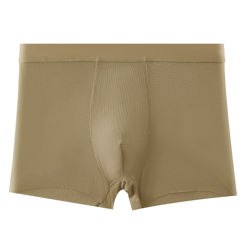 Muške bokserice Ice Silk, jednojbojne, tanke, s rebrastom teksturom