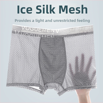 Muške gaće s grafenom, antibakterijske, od Ice Silk mreže, lagane i prozračne za ljeto