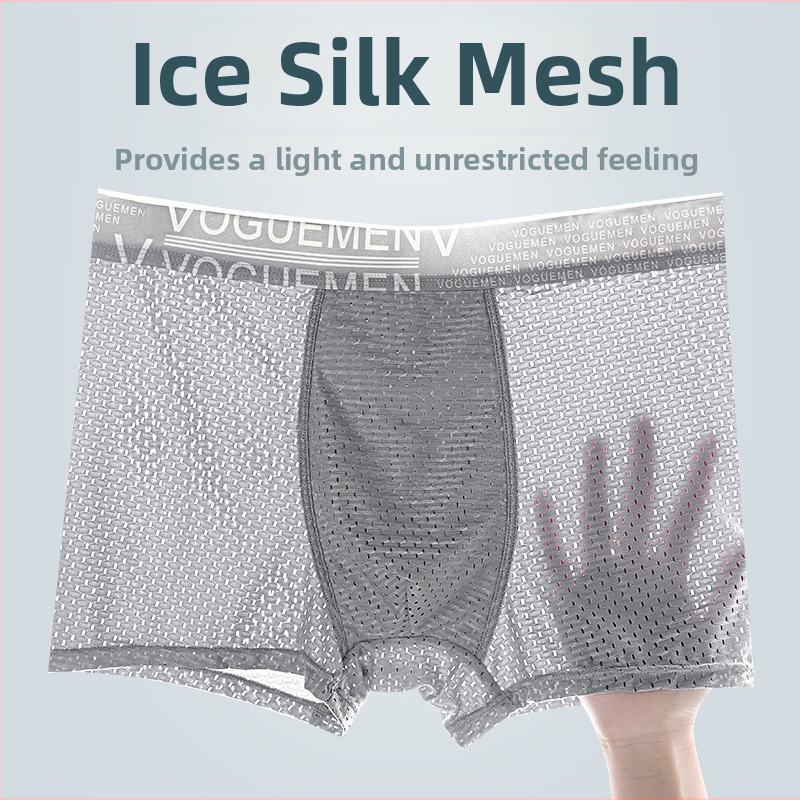 Muške gaće s grafenom, antibakterijske, od Ice Silk mreže, lagane i prozračne za ljeto