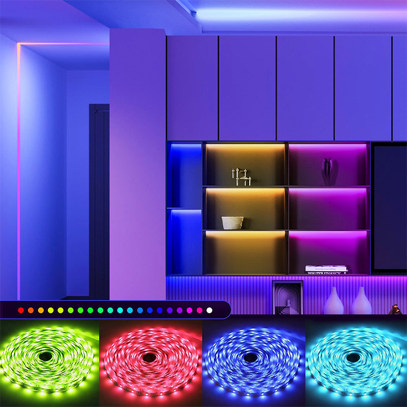 USB RGB LED traka za esport atmosferu sa sinkronizacijom zvuka, samoljepljiva, niskog napona 5V, pametna LED traka – komplet