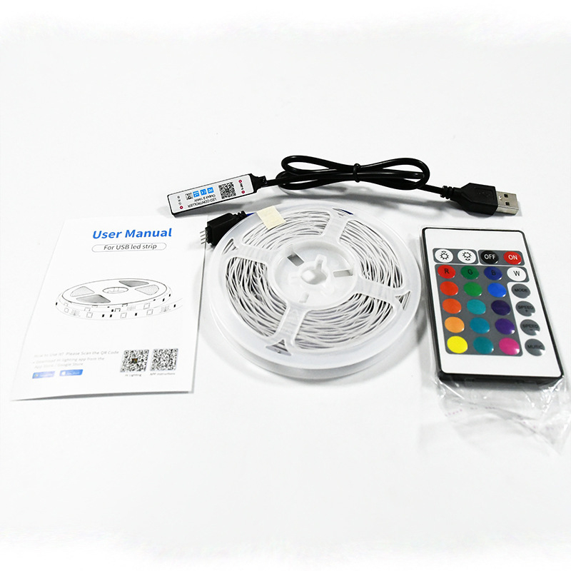 USB RGB LED traka za esport atmosferu sa sinkronizacijom zvuka, samoljepljiva, niskog napona 5V, pametna LED traka – komplet