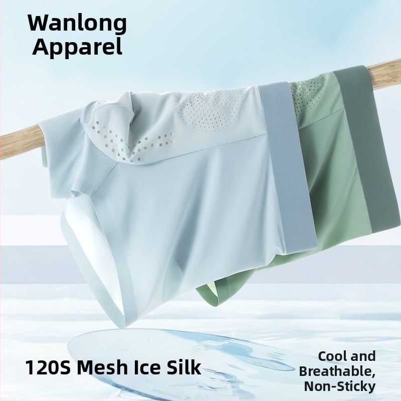 Ljetne muške bokserice od ledenog svile, bezšivne, izuzetno tanke, prozračne, antibakterijske, boxer briefs, velike veličine
