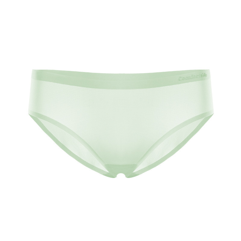 Ženske gaćice Ice Silk, antibakterijske, prozračne, s pamukom u području prepona, bezšivne, srednje visine struka, bikini stil