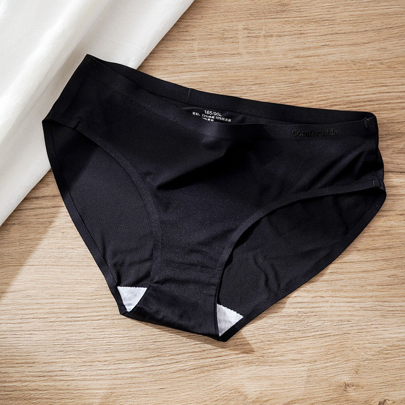 Ženske gaćice Ice Silk, antibakterijske, prozračne, s pamukom u području prepona, bezšivne, srednje visine struka, bikini stil