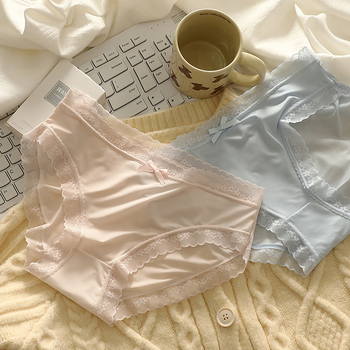Ženske gaćice od ice silk, srednji pojas, prozračne, ultra tanke, japanskog stila