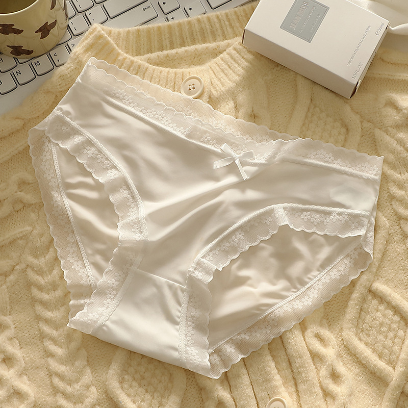 Ženske gaćice od ice silk, srednji pojas, prozračne, ultra tanke, japanskog stila
