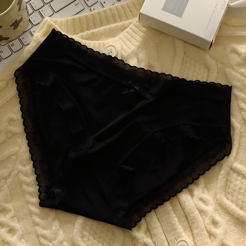 Ženske gaćice od ice silk, srednji pojas, prozračne, ultra tanke, japanskog stila