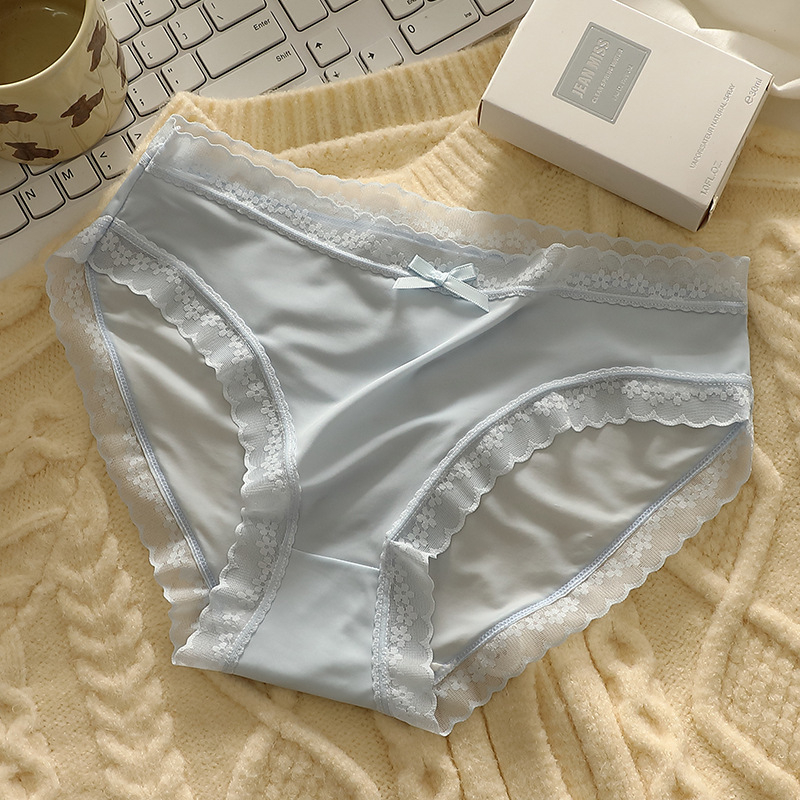 Ženske gaćice od ice silk, srednji pojas, prozračne, ultra tanke, japanskog stila