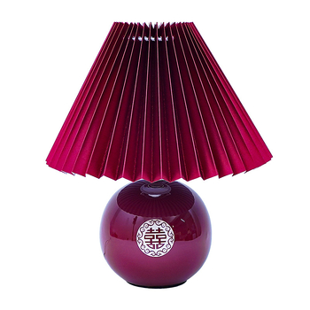 Keramička svadbena noćna lampa za spavaću sobu s crvenim znakom dvostruke sreće