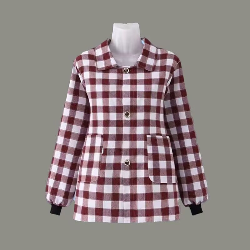 Kratka pamučna kuhinjska pregača s dugim rukavima, otporna na mrlje, prozračna, koreanskog stila radni komad
