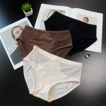 Patentirano žensko donje rublje s mrežicom ice silk, srednja talija, pokriva bokove, europsko-američki stil