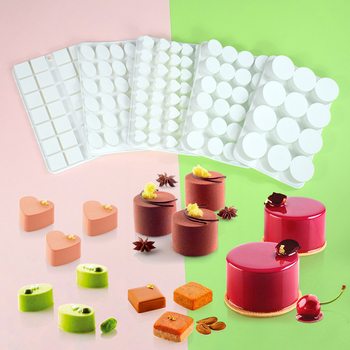 Silikon kalupi za tortu i mousse – srce, cilindar, kvadrat i oval za čokoladu i punjenje