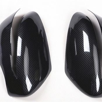 Set decorativ din fibră de carbon pentru capacele oglinilor laterale Nissan Loulan, Qashqai și X-Trail