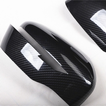 Set decorativ din fibră de carbon pentru capacele oglinilor laterale Nissan Loulan, Qashqai și X-Trail