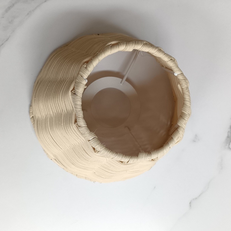 Sjenilo E27 za stolnu lampu, ručno pleteni ratan za DIY lampe