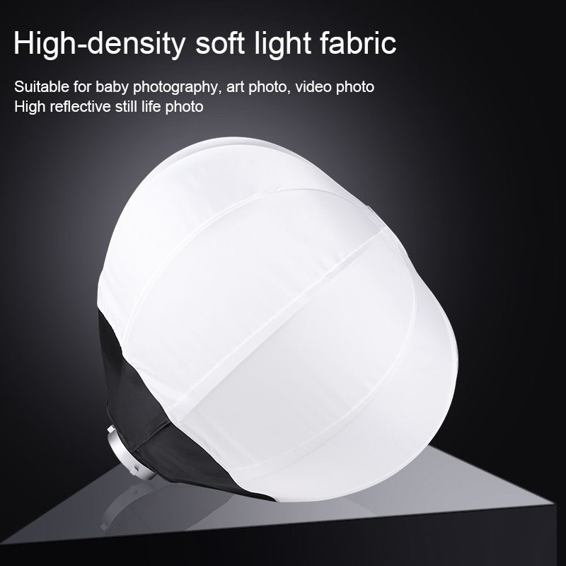 65 cm mekana svjetlosna kugla za fotografiju, softbox, sferni difuzor za prijenos uživo, aluminijski Bowens navoj