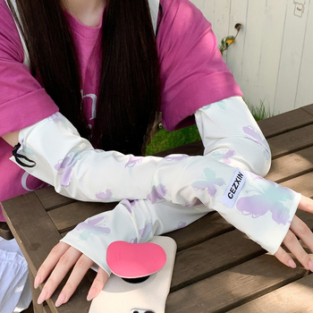 Ženske zaštitne rukave za sunce, ljeto, Ice Silk, japanski stil, udoban, produžene zaštitne predlaktje za vožnju