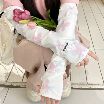 Ženske zaštitne rukave za sunce, ljeto, Ice Silk, japanski stil, udoban, produžene zaštitne predlaktje za vožnju