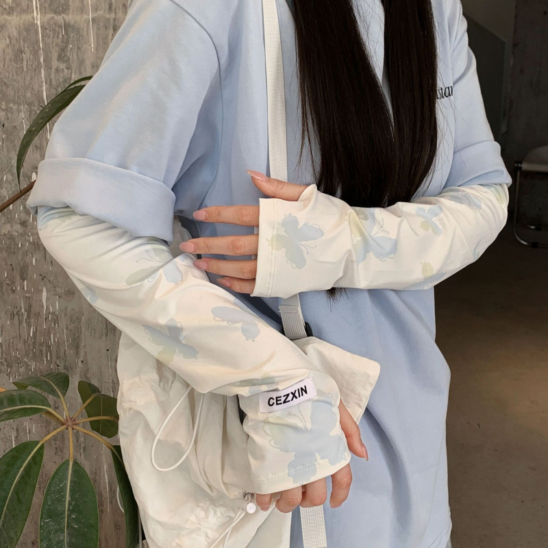 Ženske zaštitne rukave za sunce, ljeto, Ice Silk, japanski stil, udoban, produžene zaštitne predlaktje za vožnju