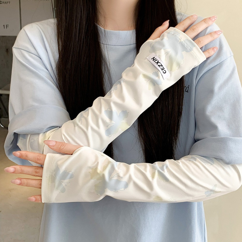 Ženske zaštitne rukave za sunce, ljeto, Ice Silk, japanski stil, udoban, produžene zaštitne predlaktje za vožnju