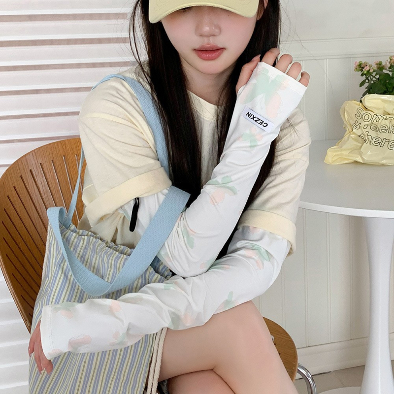 Ženske zaštitne rukave za sunce, ljeto, Ice Silk, japanski stil, udoban, produžene zaštitne predlaktje za vožnju