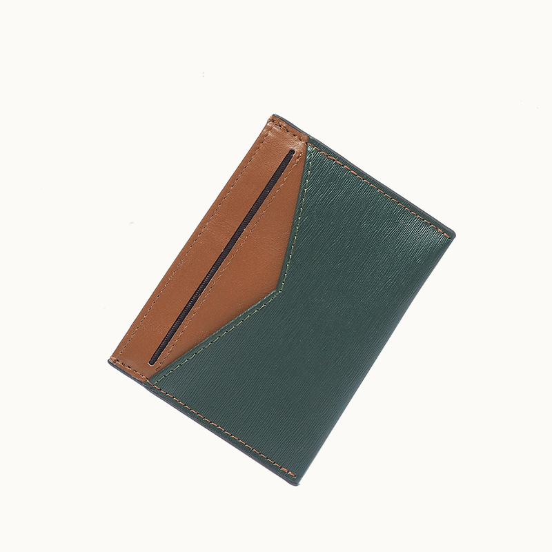 RFID ultratanki držač kartica, prirodna koža, geometrijski uzorak, unisex, vodootporan