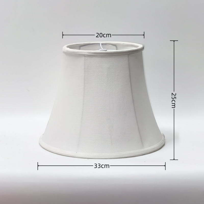 Bijeli platneni abažur lampe, ručno izrađen, sklopiv i odvojiv, mali okrugli željezni okvir, američki stil