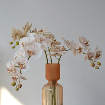 Umjetna orhideja Phalaenopsis za kućnu dekoraciju, s 9 i 7 cvjetova, u stilu wabi-sabi, za fotografiranje i hotelsku dekoraciju