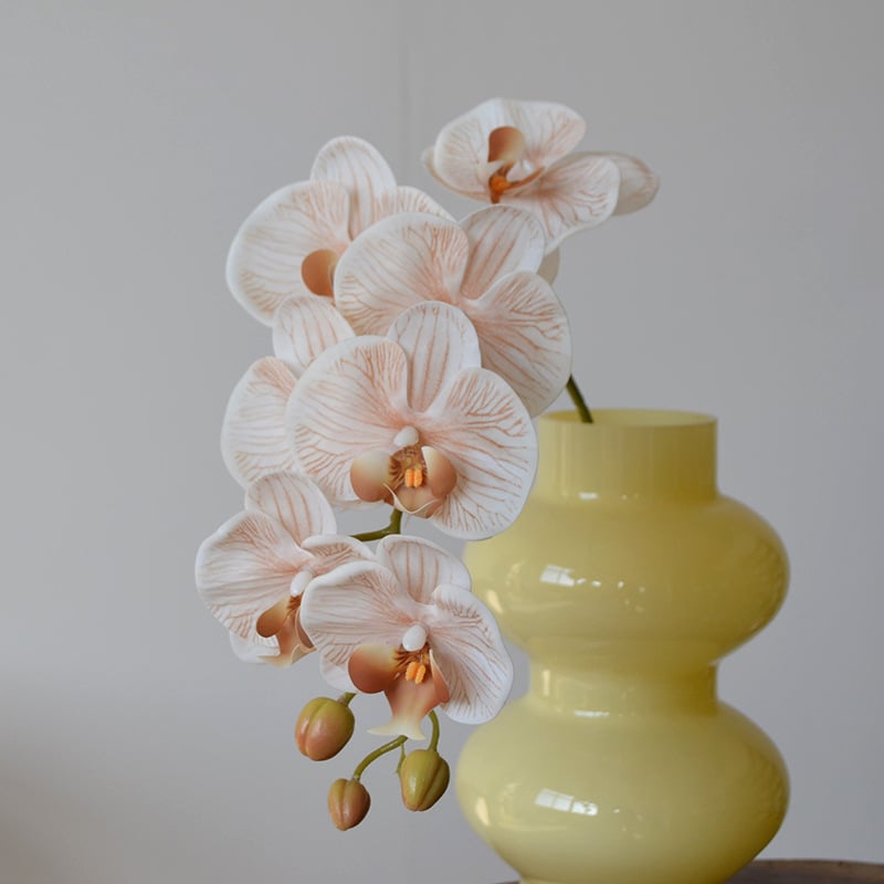 Umjetna orhideja Phalaenopsis za kućnu dekoraciju, s 9 i 7 cvjetova, u stilu wabi-sabi, za fotografiranje i hotelsku dekoraciju