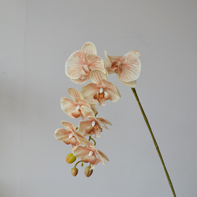 Umjetna orhideja Phalaenopsis za kućnu dekoraciju, s 9 i 7 cvjetova, u stilu wabi-sabi, za fotografiranje i hotelsku dekoraciju