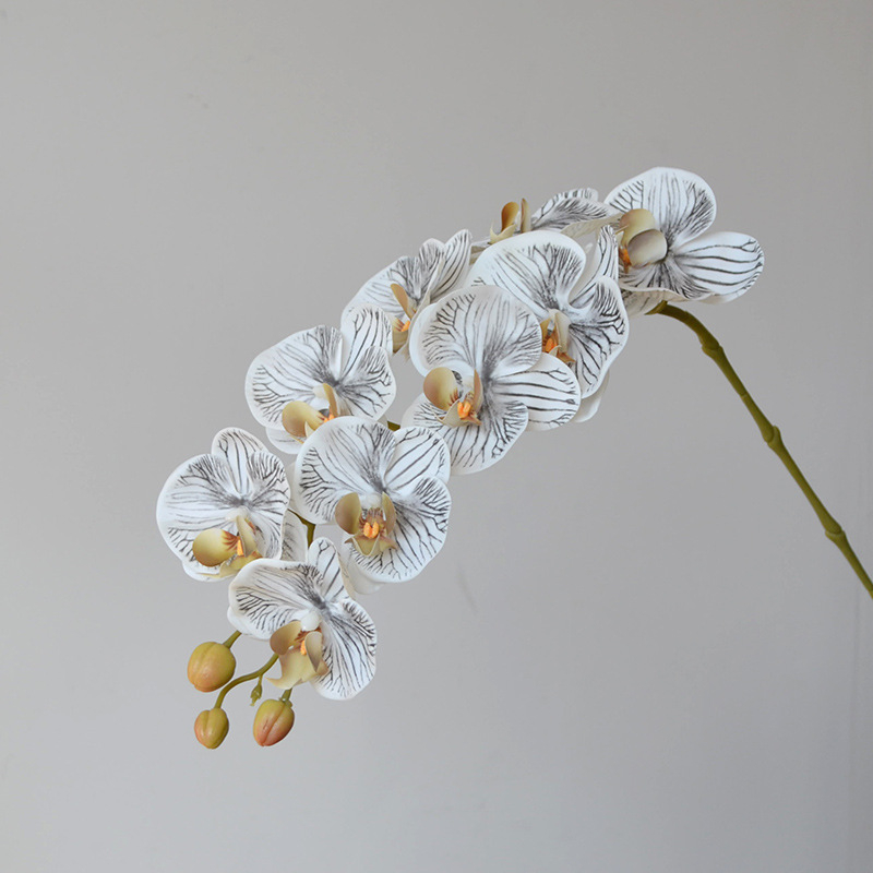 Umjetna orhideja Phalaenopsis za kućnu dekoraciju, s 9 i 7 cvjetova, u stilu wabi-sabi, za fotografiranje i hotelsku dekoraciju
