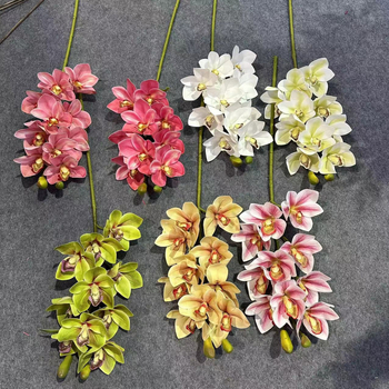 3D ispisano umjetno cvijeće Cymbidium orhideja i magnolija za svadbene dekoracije, visoka kvaliteta, veleprodaja