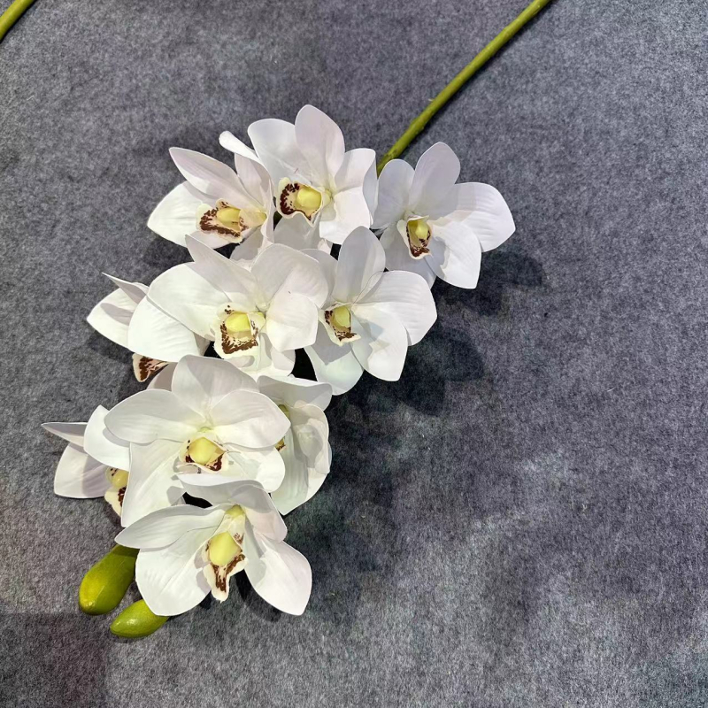 3D ispisano umjetno cvijeće Cymbidium orhideja i magnolija za svadbene dekoracije, visoka kvaliteta, veleprodaja