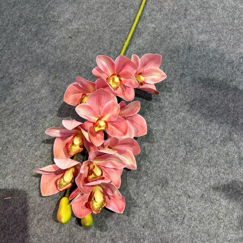 3D ispisano umjetno cvijeće Cymbidium orhideja i magnolija za svadbene dekoracije, visoka kvaliteta, veleprodaja
