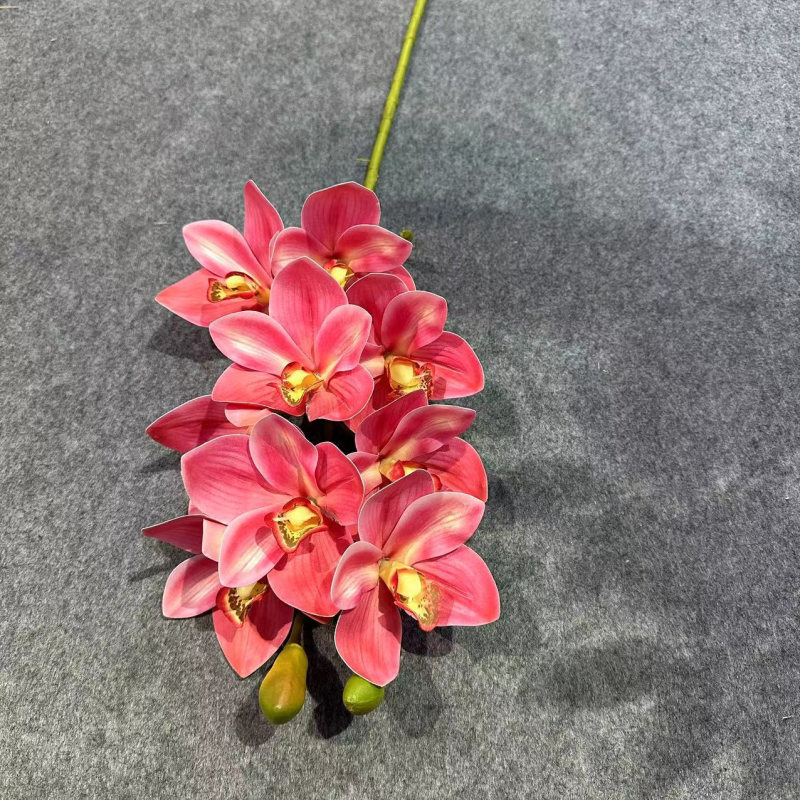 3D ispisano umjetno cvijeće Cymbidium orhideja i magnolija za svadbene dekoracije, visoka kvaliteta, veleprodaja