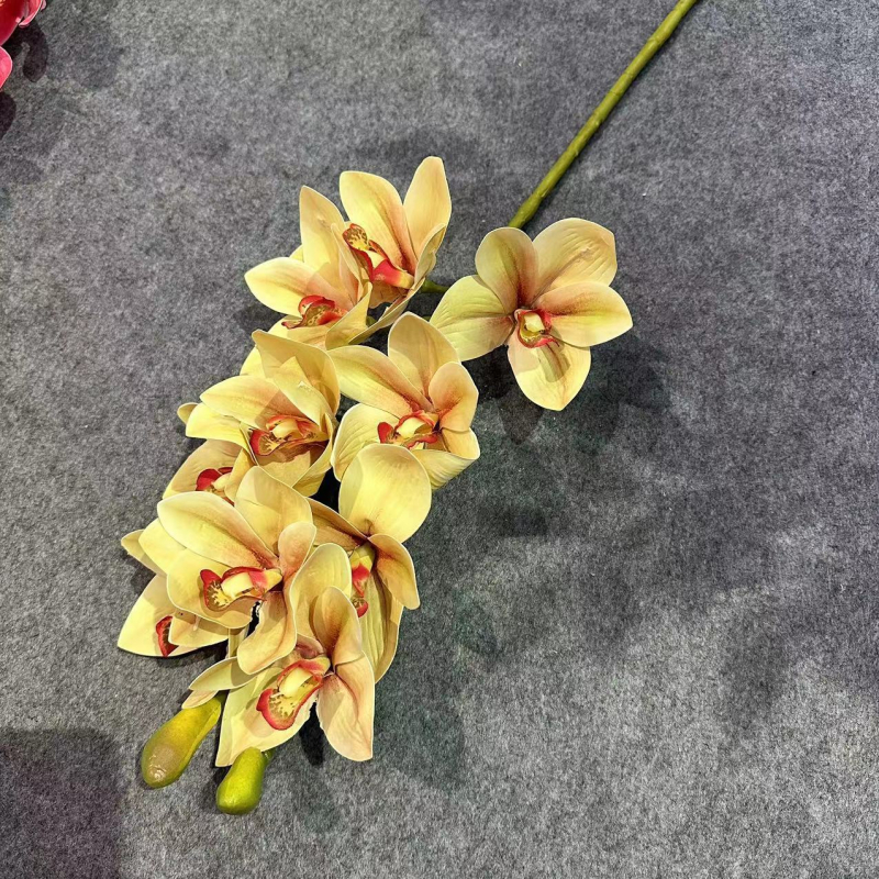3D ispisano umjetno cvijeće Cymbidium orhideja i magnolija za svadbene dekoracije, visoka kvaliteta, veleprodaja