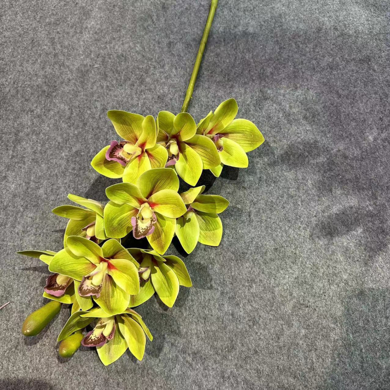 3D ispisano umjetno cvijeće Cymbidium orhideja i magnolija za svadbene dekoracije, visoka kvaliteta, veleprodaja