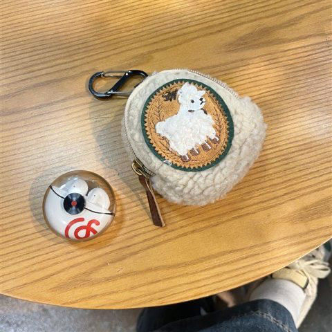 Futrola za AirPods od ovčje vunene, velika kapaciteta, moderan dizajn, za AirPods Generacije 1-3, prijenosni organizator i pretinac za kartice