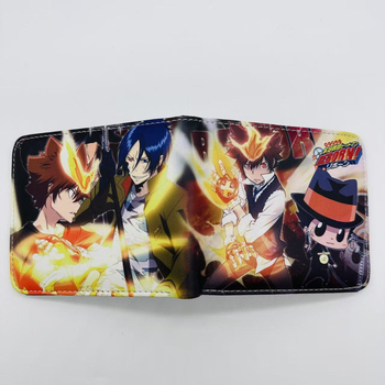 PU kožni bi-fold novčanik s temom anime i igara, za tinejdžere i studente, unisex