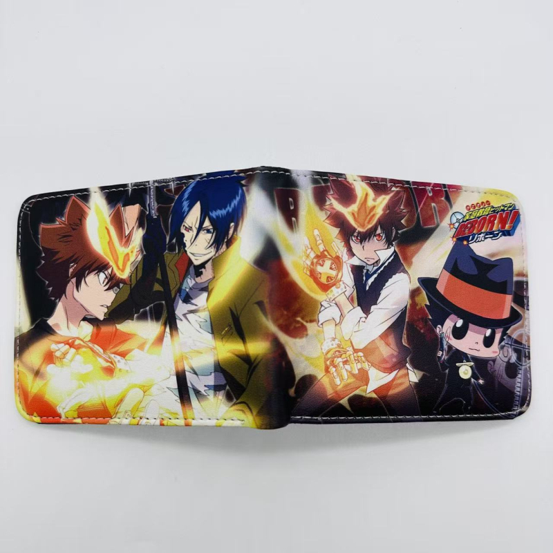 PU kožni bi-fold novčanik s temom anime i igara, za tinejdžere i studente, unisex