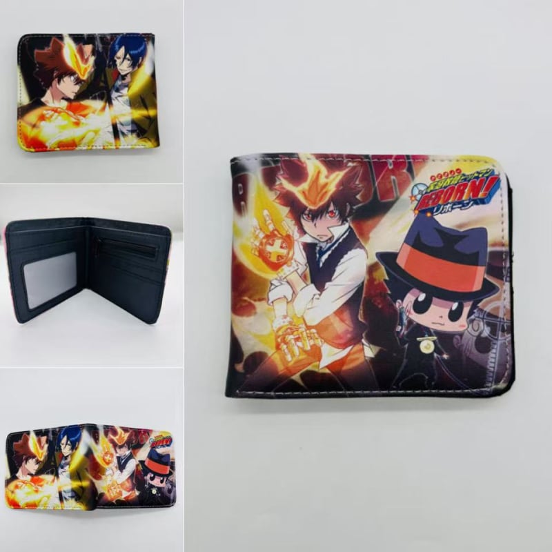 PU kožni bi-fold novčanik s temom anime i igara, za tinejdžere i studente, unisex