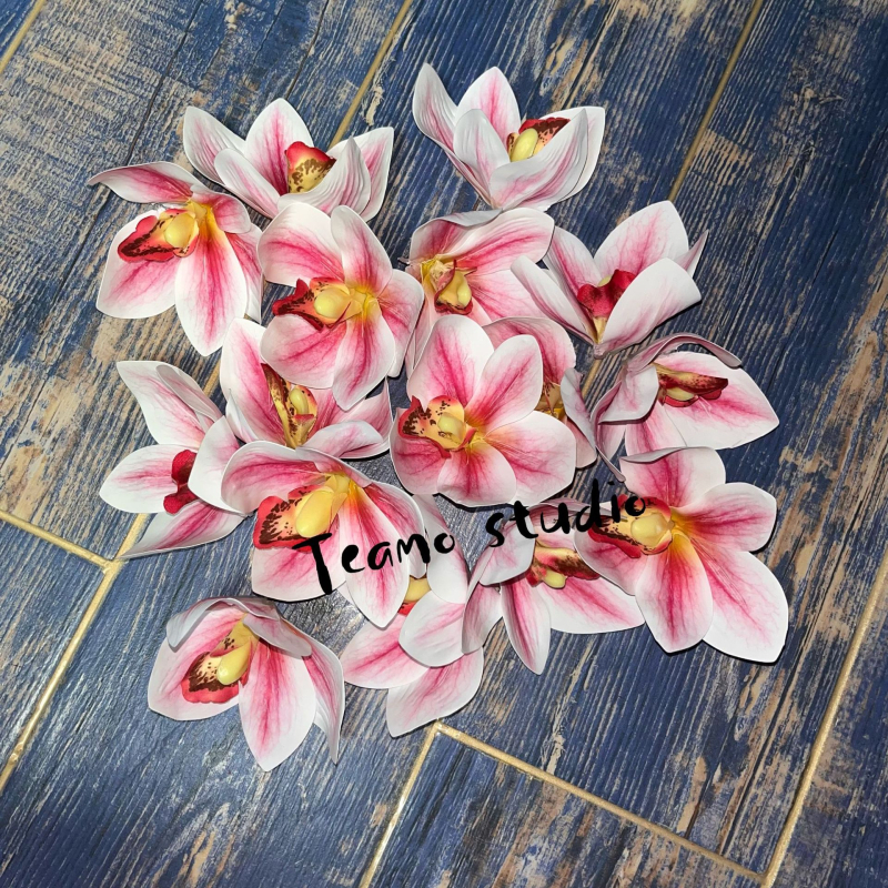 3D ispisano umjetno cvijeće: glave Phalaenopsis orhideje i magnolije za svadbene pakiranje darova