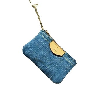 Denim novčanik za kovanice i držač kartica, veličine L, mala torbica s privjeskom