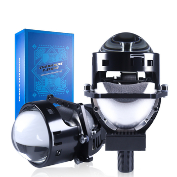 Far LED auto cu lentilă dublă de 3 inch, compatibil H4/H7 și 9005/9006, fascicul înalt și jos, 55W