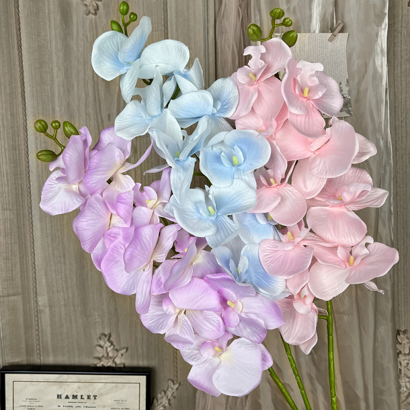 Phalaenopsis s 9 cvjetovima, svilenkasta biljka za vjenčanje i kućnu dekoraciju