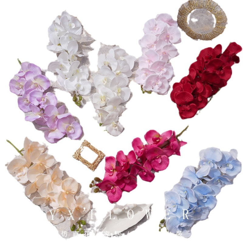Phalaenopsis s 9 cvjetovima, svilenkasta biljka za vjenčanje i kućnu dekoraciju