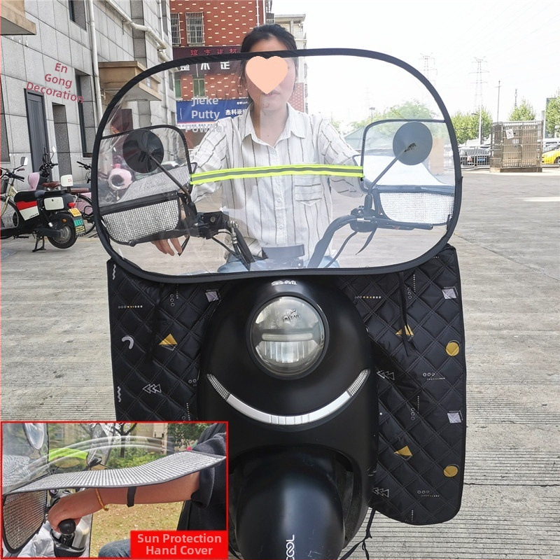 PVC prednji štitnik za električna vozila i motocikle, prozirni kišni štitnik, ljetna zaštita od sunca, univerzalno za sva godišnja doba